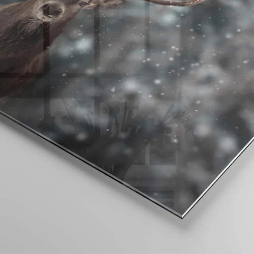 Glasbild - Bild auf glas - Gekrönter König des Waldes - 40x40 cm