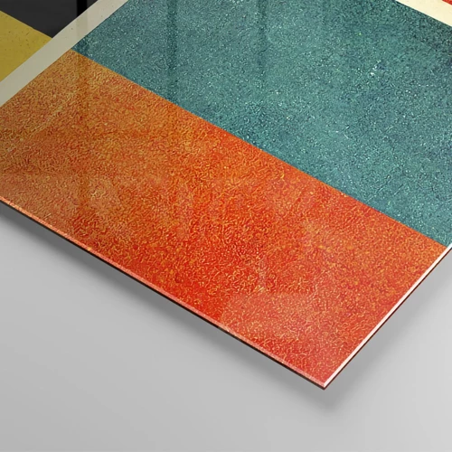 Glasbild - Bild auf glas - Geometrische Abstraktion – gute Energie - 160x50 cm
