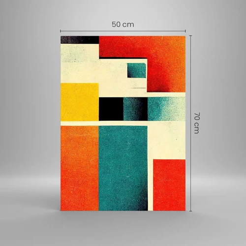 Glasbild - Bild auf glas - Geometrische Abstraktion – gute Energie - 50x70 cm