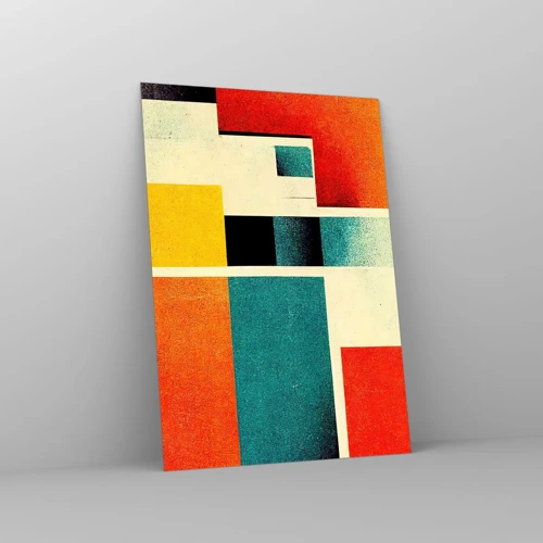 Glasbild - Bild auf glas - Geometrische Abstraktion – gute Energie - 50x70 cm