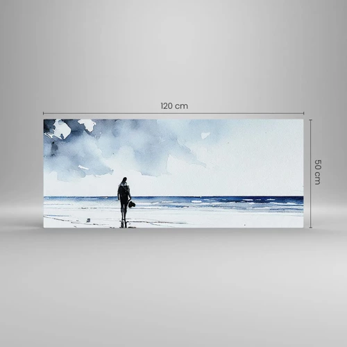 Glasbild - Bild auf glas - Gespräch mit dem Meer - 120x50 cm