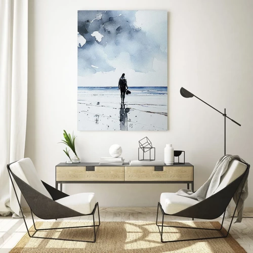 Glasbild - Bild auf glas - Gespräch mit dem Meer - 80x120 cm