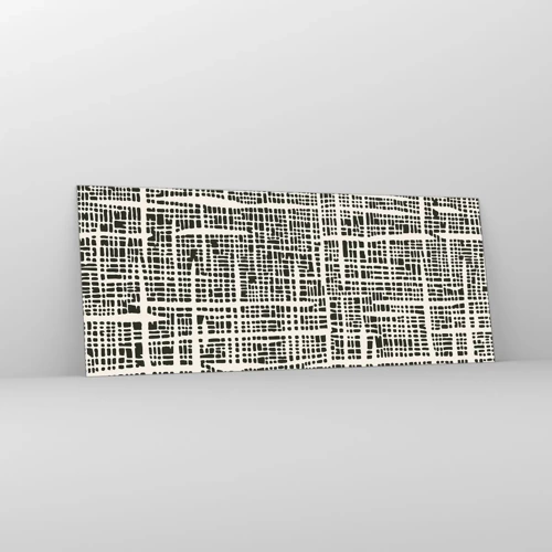 Glasbild - Bild auf glas - Gewebte Komposition - 100x40 cm