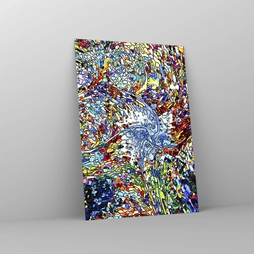 Glasbild - Bild auf glas - Glasmalerei Wassertropfen - 70x100 cm