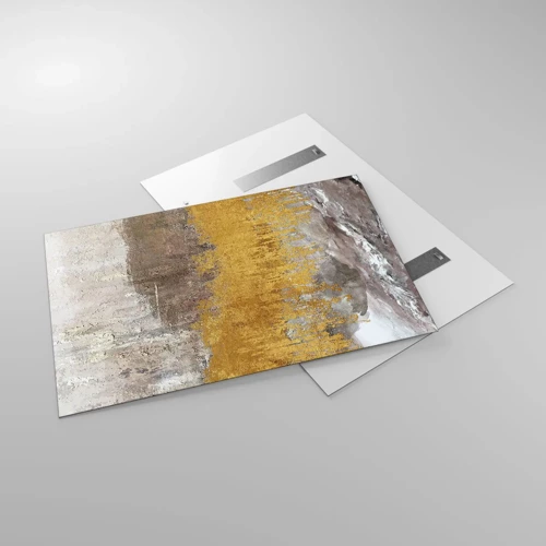 Glasbild - Bild auf glas - Goldene Explosion - 120x80 cm