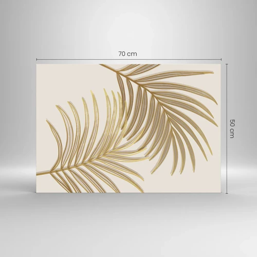 Glasbild - Bild auf glas - Goldene Palme! - 70x50 cm