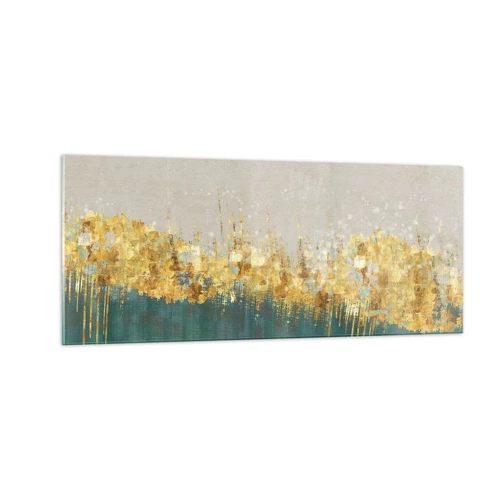 Glasbild - Bild auf glas - Goldener Rand - 100x40 cm