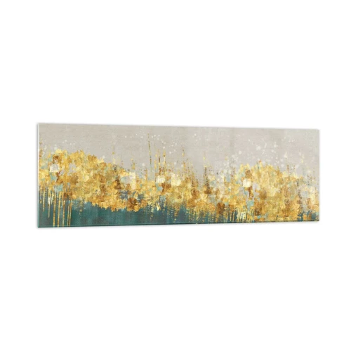 Glasbild - Bild auf glas - Goldener Rand - 160x50 cm