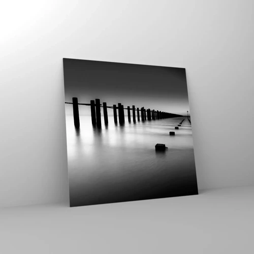 Glasbild - Bild auf glas - Graue Distanz im Nebel - 30x30 cm