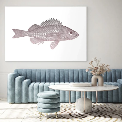 Glasbild - Bild auf glas - Großäugiger Fisch - 70x50 cm