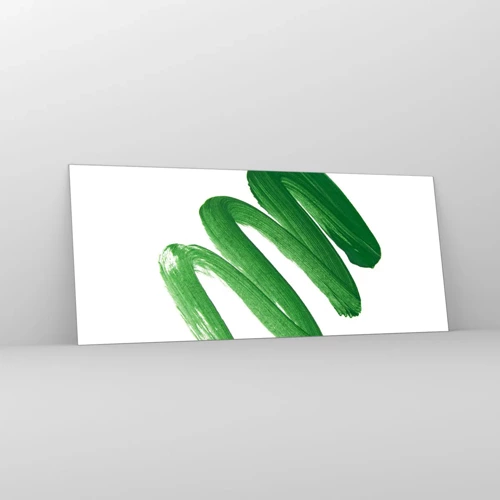 Glasbild - Bild auf glas - Grüner Witz - 120x50 cm