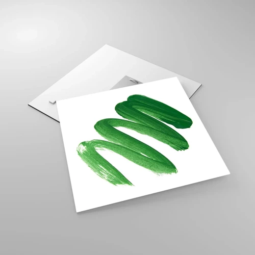 Glasbild - Bild auf glas - Grüner Witz - 40x40 cm