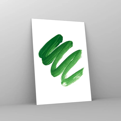Glasbild - Bild auf glas - Grüner Witz - 50x70 cm