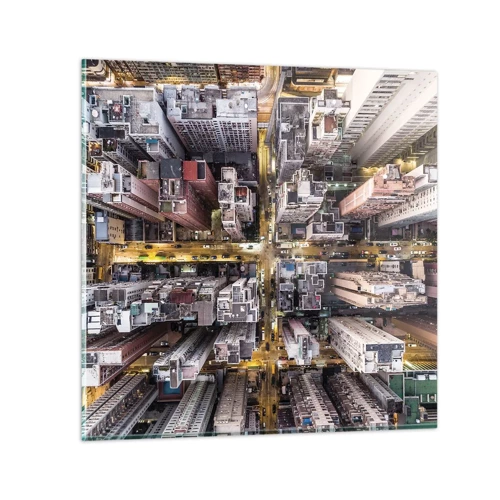 Glasbild - Bild auf glas - Grüße aus Hongkong - 40x40 cm