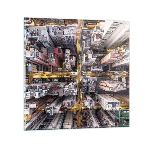 Glasbild - Bild auf glas - Grüße aus Hongkong - 70x70 cm