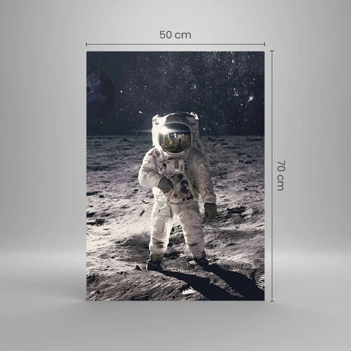 Glasbild - Bild auf glas - Grüße vom Mond - 50x70 cm