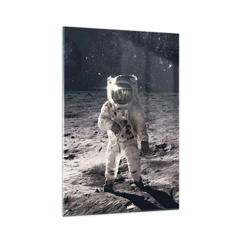 Glasbild - Bild auf glas - Grüße vom Mond - 70x100 cm