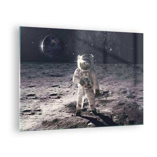 Glasbild - Bild auf glas - Grüße vom Mond - 70x50 cm
