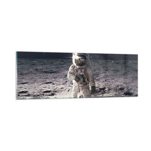 Glasbild - Bild auf glas - Grüße vom Mond - 90x30 cm