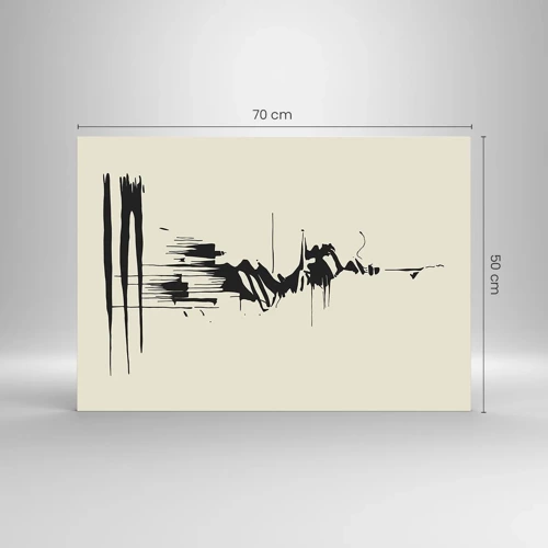 Glasbild - Bild auf glas - Hastige Abstraktion - 70x50 cm