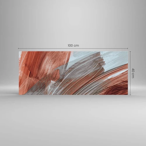 Glasbild - Bild auf glas - Herbst und windige Abstraktion - 100x40 cm