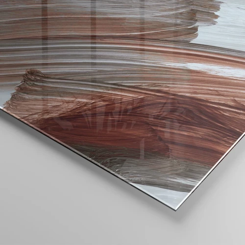 Glasbild - Bild auf glas - Herbst und windige Abstraktion - 100x40 cm
