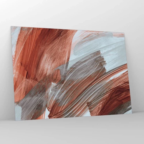 Glasbild - Bild auf glas - Herbst und windige Abstraktion - 100x70 cm