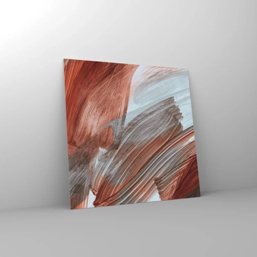 Glasbild - Bild auf glas - Herbst und windige Abstraktion - 30x30 cm