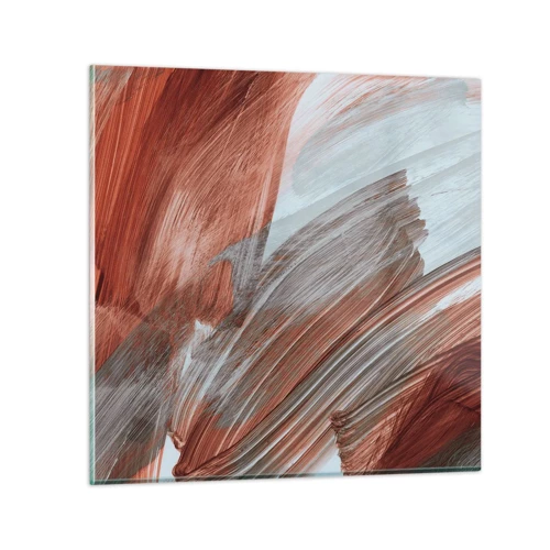 Glasbild - Bild auf glas - Herbst und windige Abstraktion - 50x50 cm