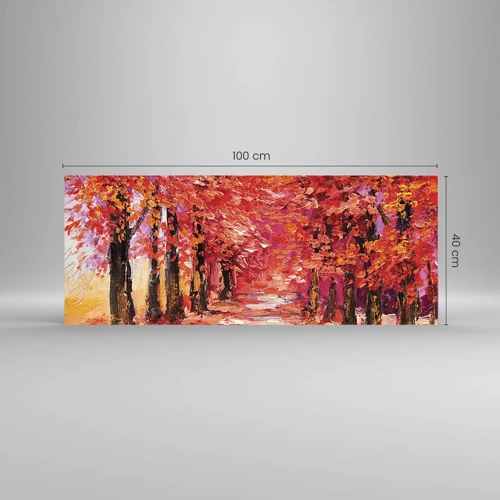 Glasbild - Bild auf glas - Herbstlicher Eindruck - 100x40 cm