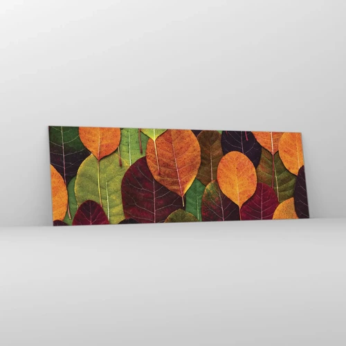 Glasbild - Bild auf glas - Herbstmosaik - 90x30 cm