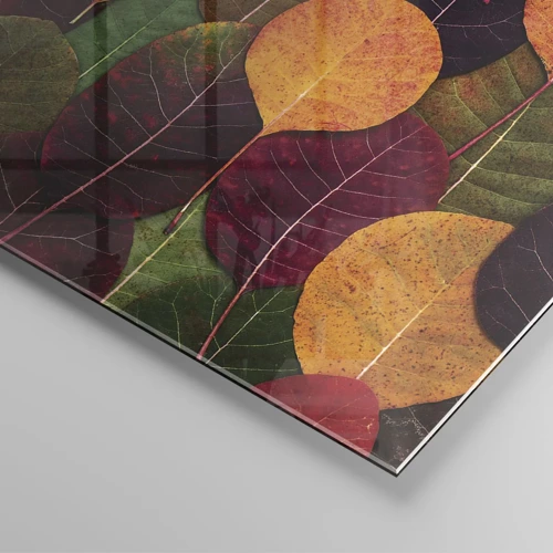 Glasbild - Bild auf glas - Herbstmosaik - 90x30 cm