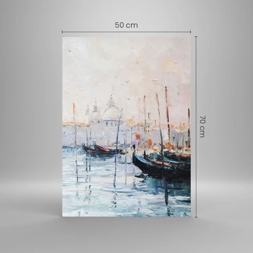 Glasbild - Bild auf glas - Hinter dem Wasser, hinter dem Nebel - 50x70 cm