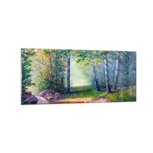 Glasbild - Bild auf glas - Idyllische Landschaft - 120x50 cm