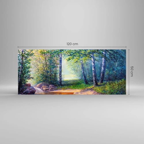 Glasbild - Bild auf glas - Idyllische Landschaft - 120x50 cm