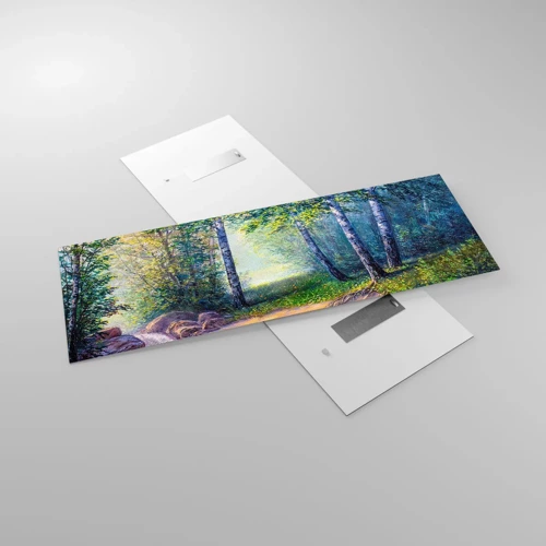 Glasbild - Bild auf glas - Idyllische Landschaft - 140x50 cm