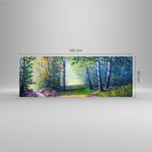 Glasbild - Bild auf glas - Idyllische Landschaft - 140x50 cm