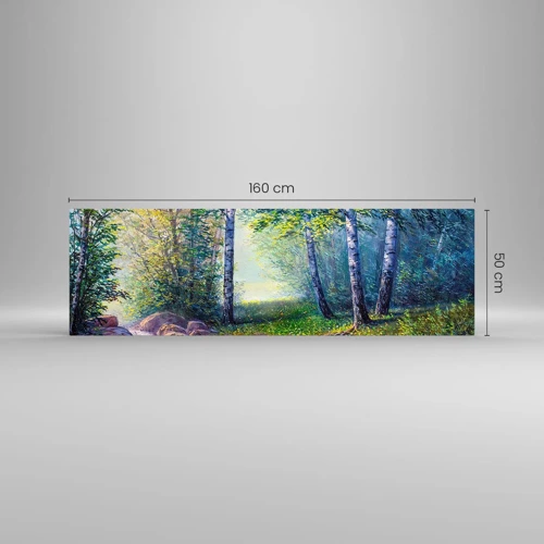 Glasbild - Bild auf glas - Idyllische Landschaft - 160x50 cm