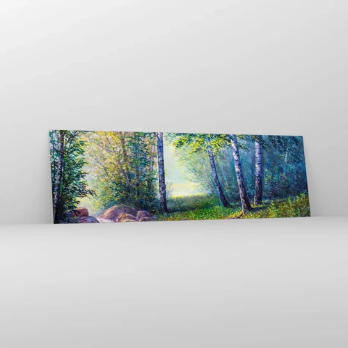 Glasbild - Bild auf glas - Idyllische Landschaft - 160x50 cm