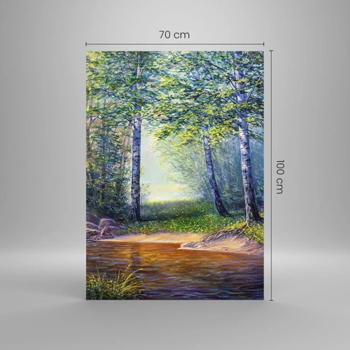 Glasbild - Bild auf glas - Idyllische Landschaft - 70x100 cm