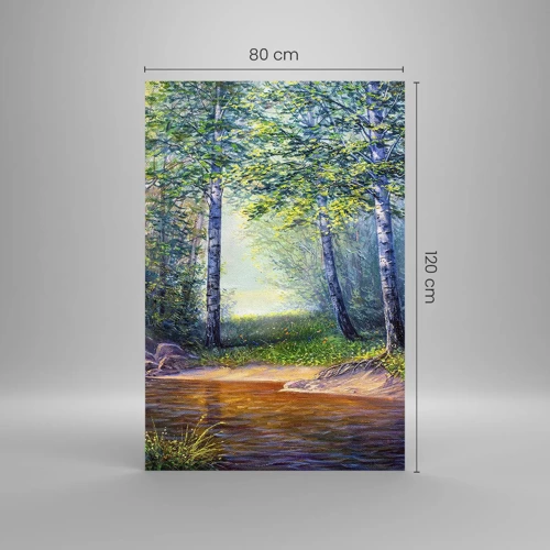 Glasbild - Bild auf glas - Idyllische Landschaft - 80x120 cm