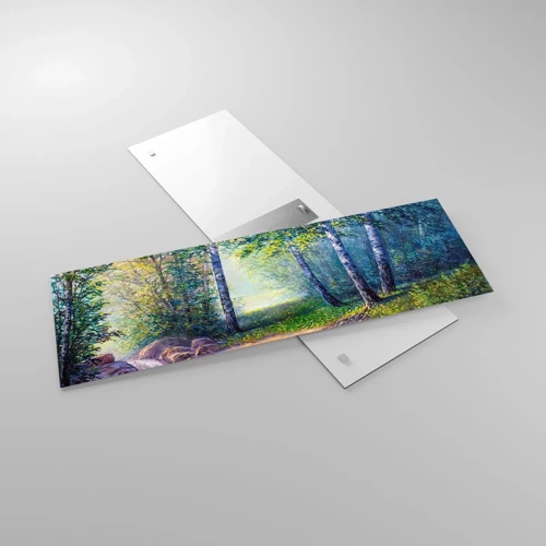 Glasbild - Bild auf glas - Idyllische Landschaft - 90x30 cm