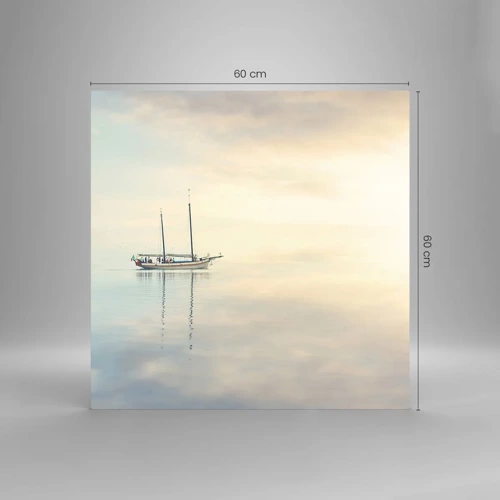 Glasbild - Bild auf glas - Im Meer der Stille - 60x60 cm