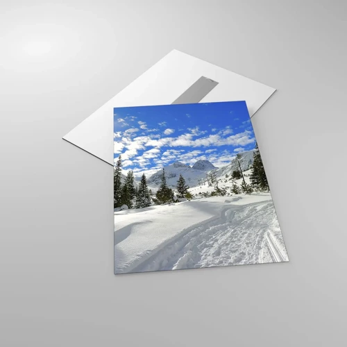 Glasbild - Bild auf glas - Im Schnee und in der Sonne - 50x70 cm