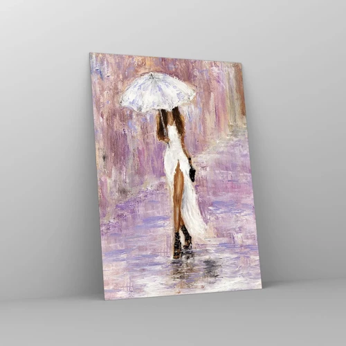 Glasbild - Bild auf glas - Im lila Regen - 50x70 cm