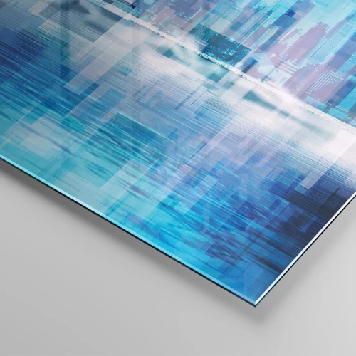 Glasbild - Bild auf glas - In Blau ertrunken - 140x50 cm