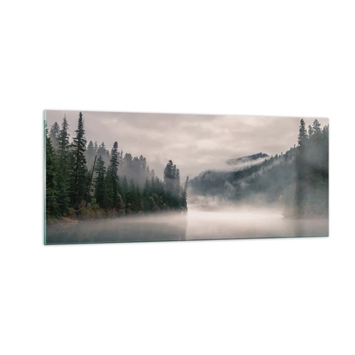 Glasbild - Bild auf glas - In Reflexion, im Nebel - 100x40 cm