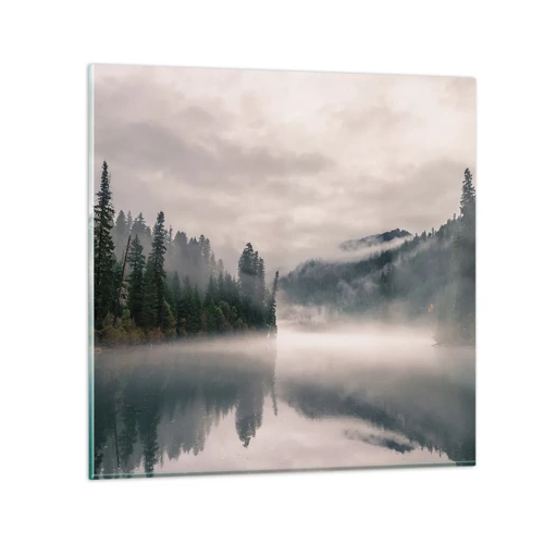Glasbild - Bild auf glas - In Reflexion, im Nebel - 50x50 cm