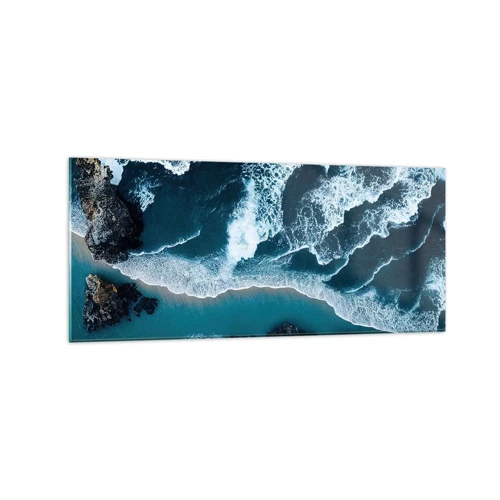 Glasbild - Bild auf glas - In Wellen gehüllt - 120x50 cm