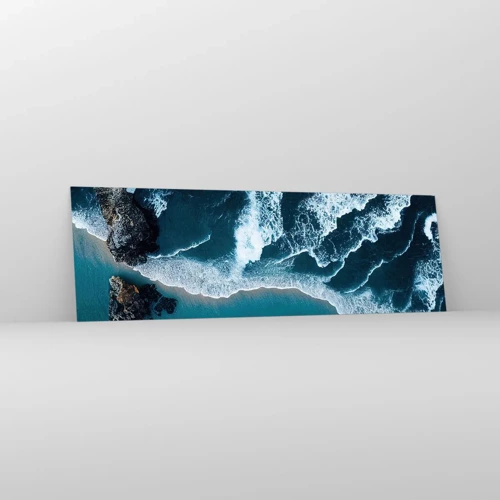 Glasbild - Bild auf glas - In Wellen gehüllt - 160x50 cm